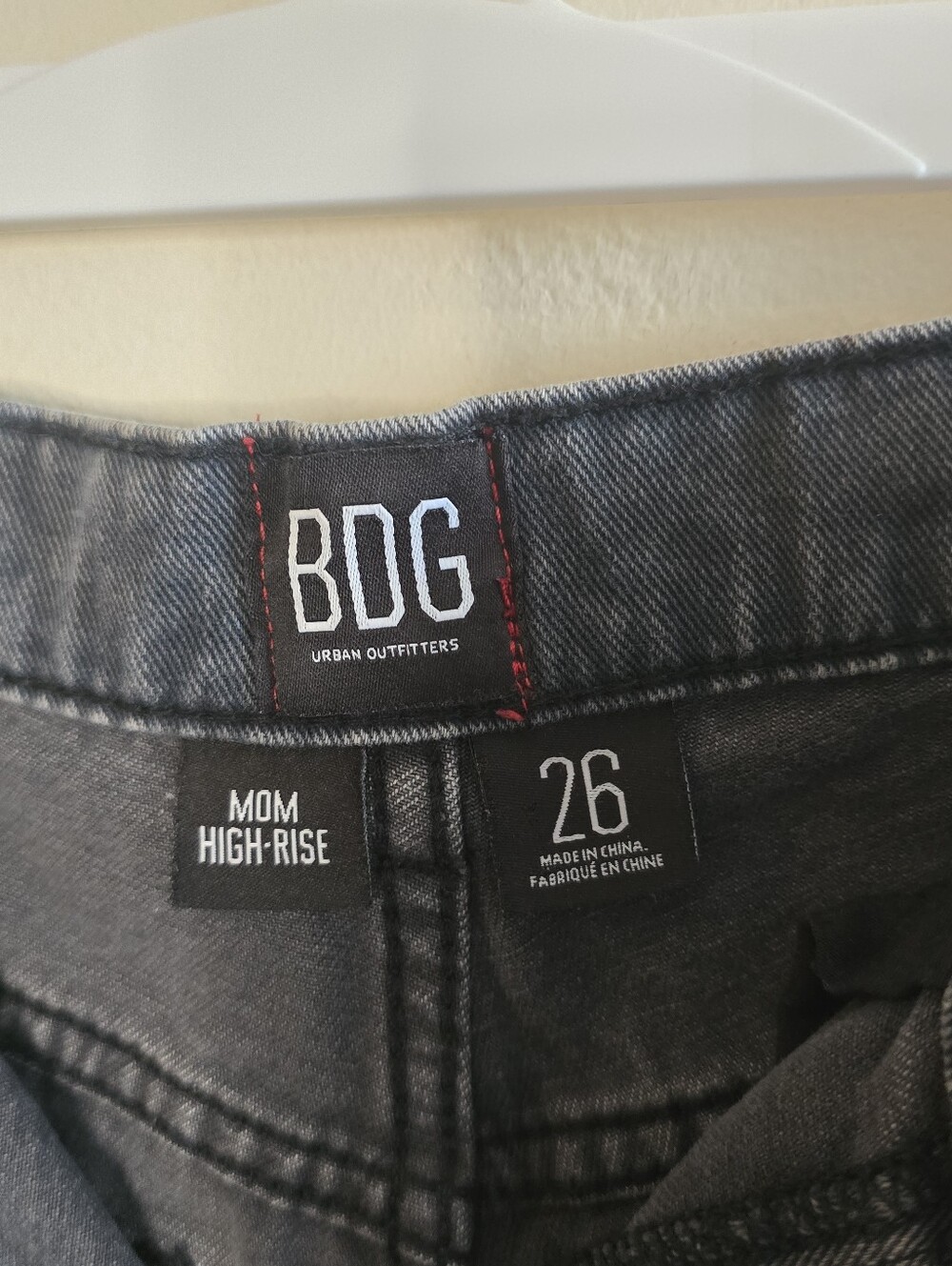 BDG Mom High Rise Shorts Women's 26 Black Distressed Denim Cutoff Jean Shorts - Picture 10 of 11